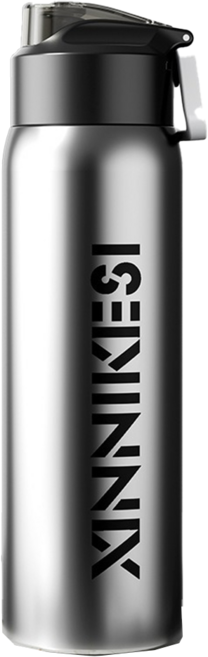 XINNIKESI 運動水瓶, 銀色, 1000ml, 1個