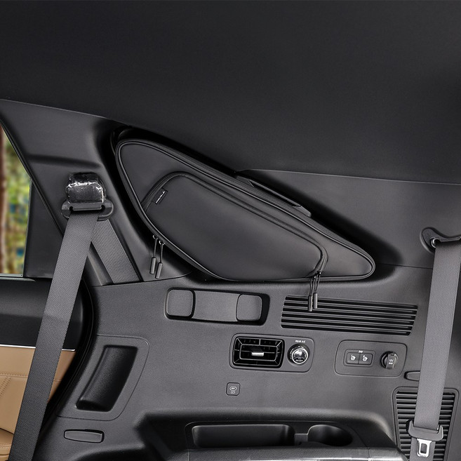 카스타 호환 쏘렌토 MQ4 페이스리프트 악세사리 정리함 3열 윈도우백 자동차 용품, 블랙