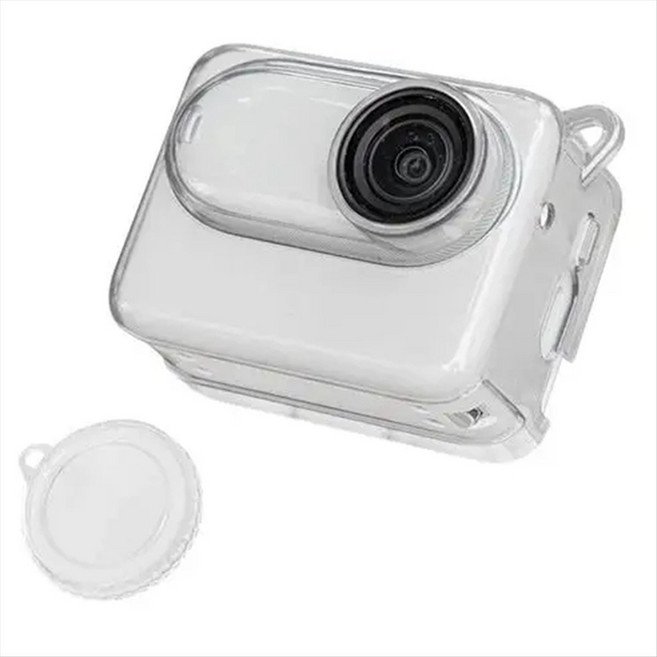 Insta360 GO 3 / 3S 카메라 본체와 호환용 부드러운 TPU 안티 드롭 보호 케이스 렌즈 커버가 있는 투명 보호 케이스, 2개, 투명한