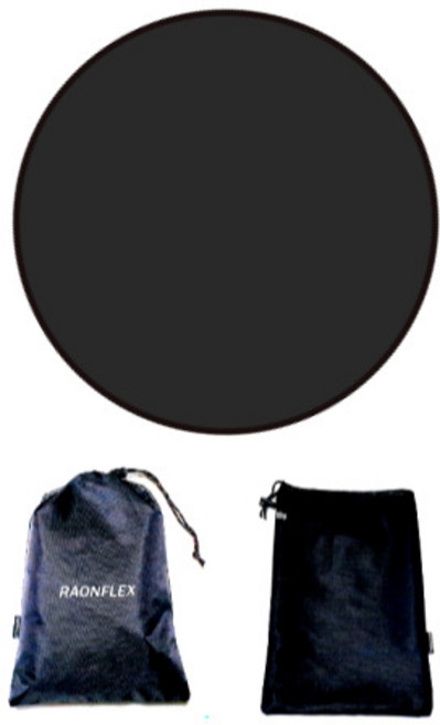 라온플렉스 캠핑 방염매트 방염포 등유 난로 매트 버너 화로대 받침대 바베큐 시트 실리콘 코팅, 블랙 원형 M, 1개