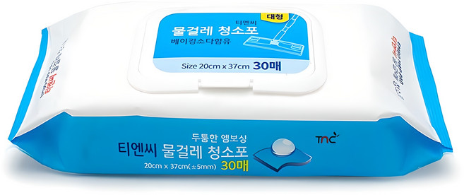 티엔씨 물걸레 청소포 30p, 1개