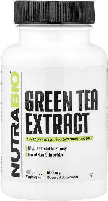 뉴트라바이오 녹차 추출물 500mg 90 베지캡슐, 5개, 90정 - 쿠팡