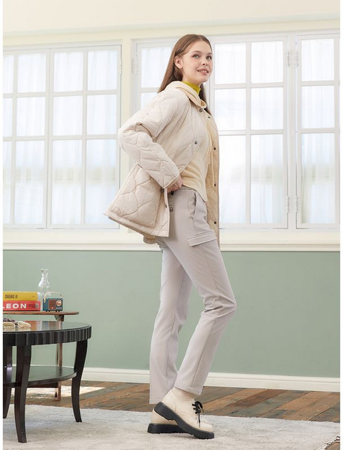 베네통 골프 여성 아웃포켓 본딩 기모바지