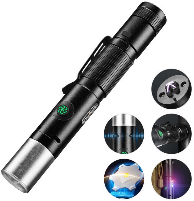 레몬 호신용 손전등 전기충격 아크 라이트 USB충전 대용량 배터리 경보 사이렌 탑재, 1개