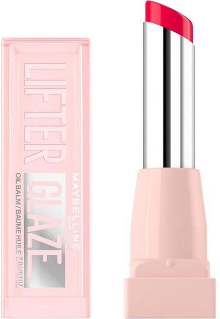 MAYBELLINE Lifter 글레이즈 오일 밤 히알루론산 및 수분 공급 오일 블렌드 24시간 부드럽고 촉촉한 광택 체리 스월 (시어 체리 레드), 체리 소용돌이