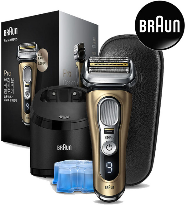 BRAUN 시리즈 9 PRO 전기면도기 세트, 9469cc, 골드