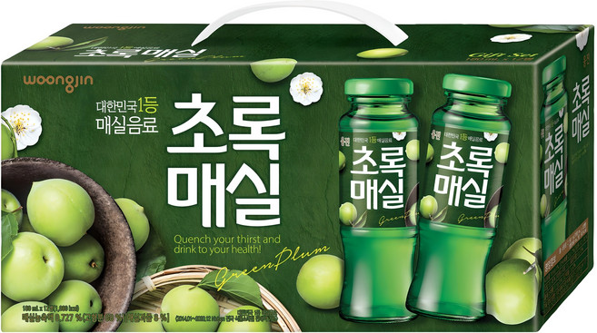 초록매실 주스선물세트, 180ml, 12개