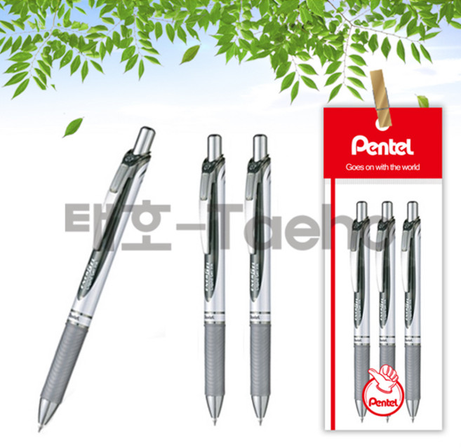 펜텔 에너겔 BL77-0.7mm 3개 세트, 1세트, BL77-0.7 블랙 3개