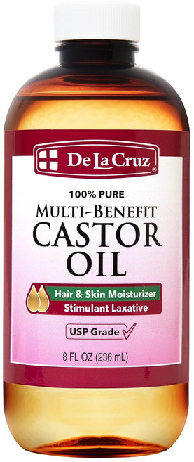 De la Cruz 아주까리 피마자유 식용 캐스터오일 236ml, 1개