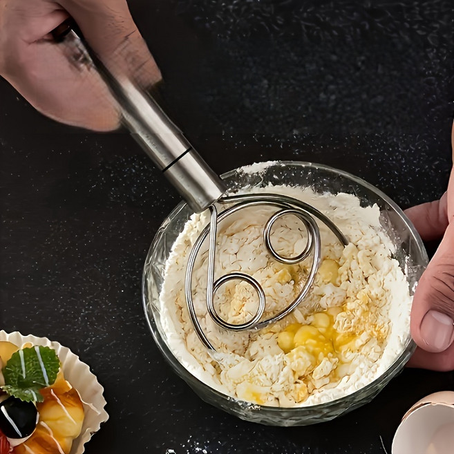 쿠코아 스테인리스 수동 베이킹 가루 믹서 거품기, 1개