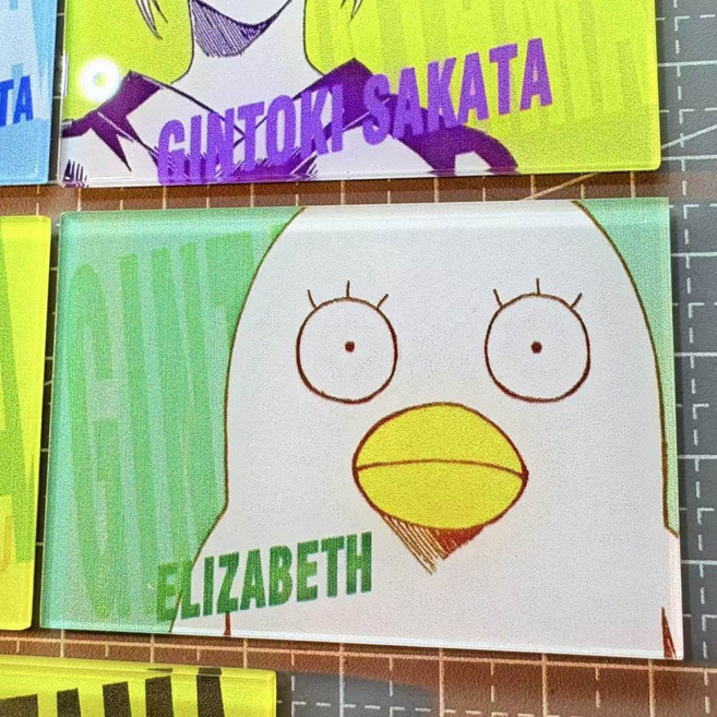 은혼 애니메이션 캐릭터 레터링 프린팅 사각 아크릴 자석 마그넷, 엘리자베스