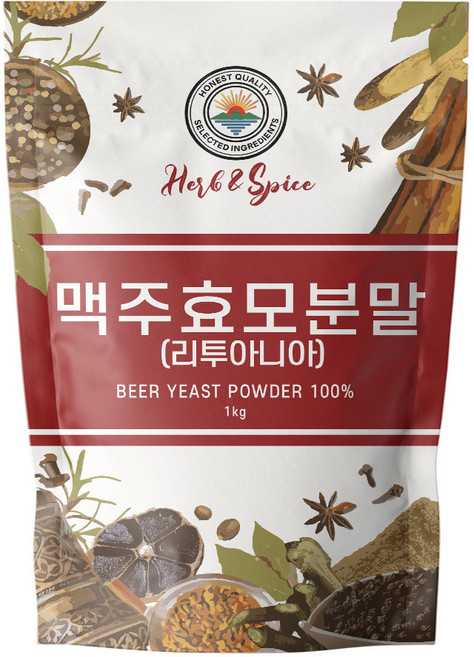 해나식품 리투아니아 맥주효모분말 & 가루, 1kg, 1개