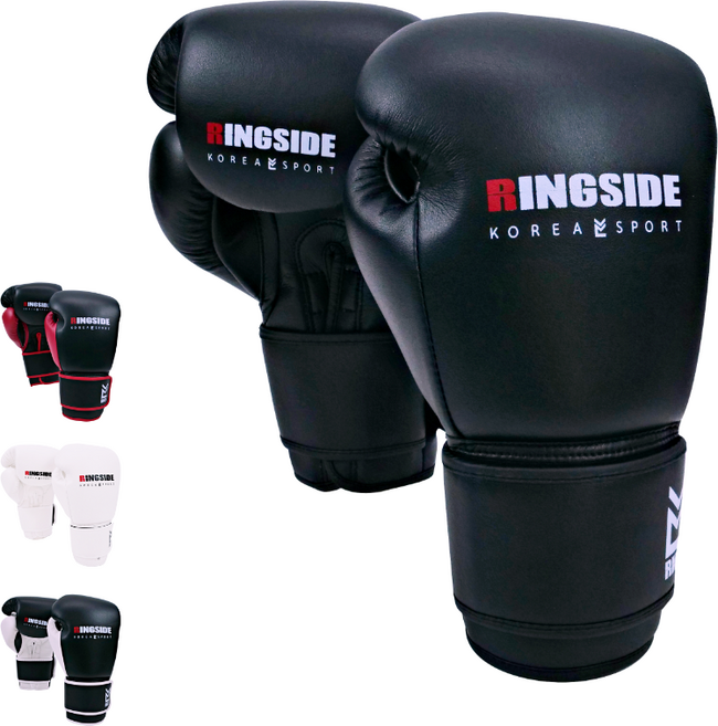 링사이드코리아 케나인 복싱 글러브 / 스파링 MMA 격투기 킥복싱 권투 장갑, 1세트, 블랙(흑풍)
