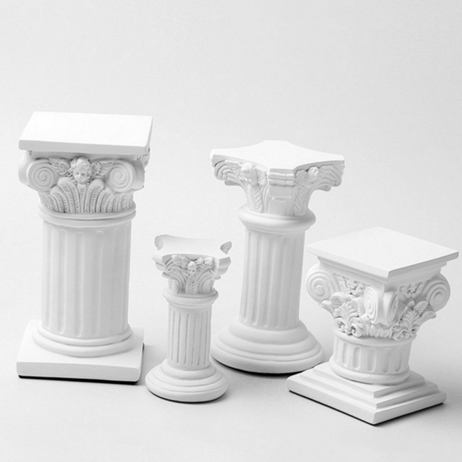 인테리어 데코 소품 디스플레이 엔틱 탁상용 기둥 장식 소품 플랫 스튜디오 석고상 사진 촬영 카페