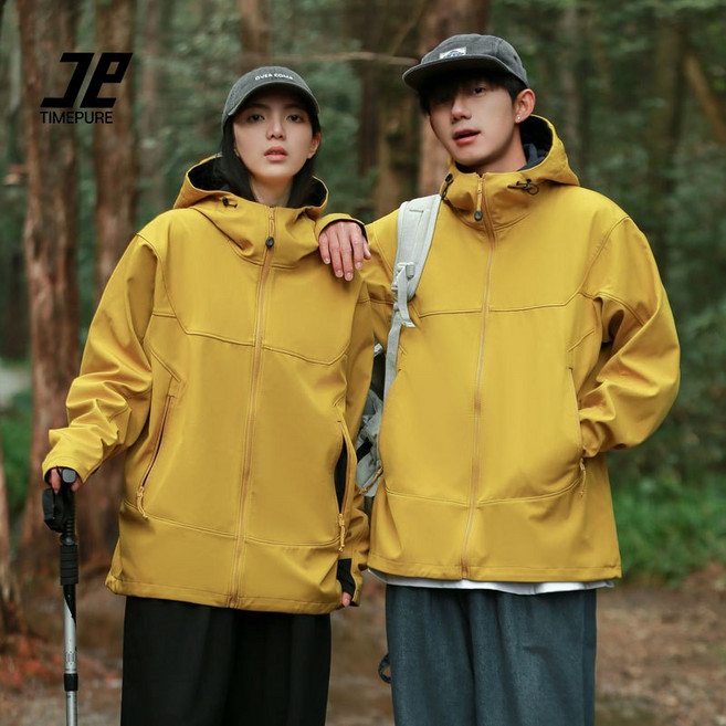 프리미엄 남녀공용 아웃도어 재킷 등산용 방수 방풍 방한복 오버핏 가을 겨울 발열 바람막이