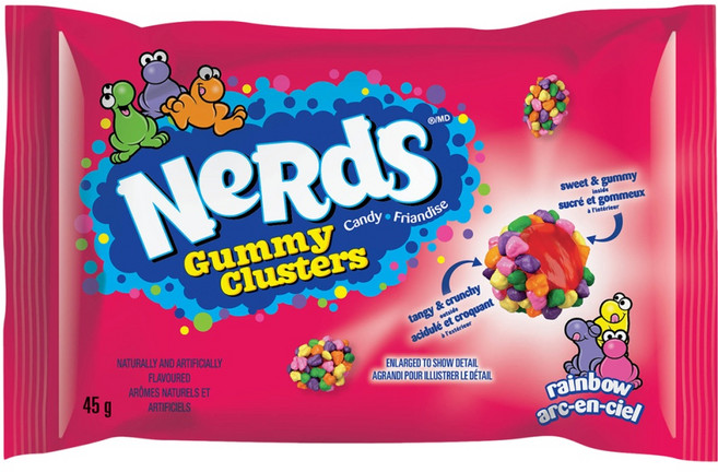 Nerds 너즈 구미 클러스터 젤리 캔디 미국 정통 수입 대용량 간식 코스트코 대용량 간식추천, 45g, 20개