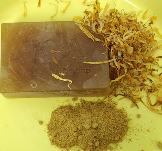 카렌듈라 금잔화 마리골드 수제 비누3개 클렌징 세안, 100g, 3개입 - 쿠팡