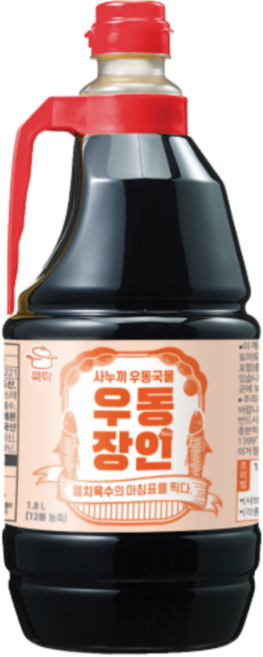 사누끼 우동 국물 동성 1.8L, 1개