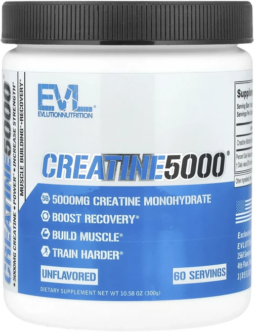 매우편하고 EVLution Nutrition CREATINE5000 무맛 300g(10.58oz) 끝내주게잘나가는상품, EVLutionNutritionCREATINE5000무, 300g, 1개 - 쿠팡