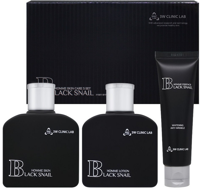3W클리닉 랩 블랙 스네일 옴므 3종세트, 1세트