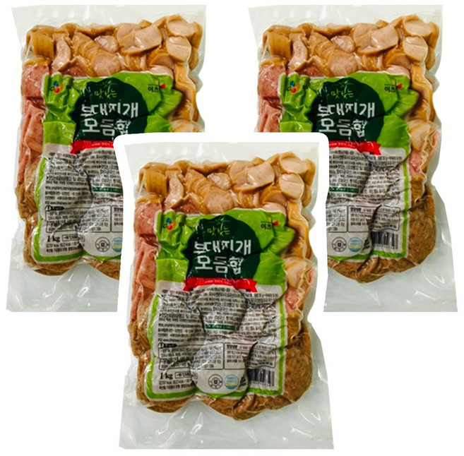CJ 이츠웰 부대찌개 모듬햄, 3개, 1kg