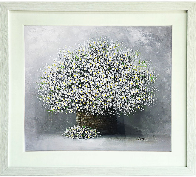 허인덕 화백 안개 정물화 그림 10호 현관 복도 주방 거실 인테리어 유화 그림 액자, 퍼플 10호