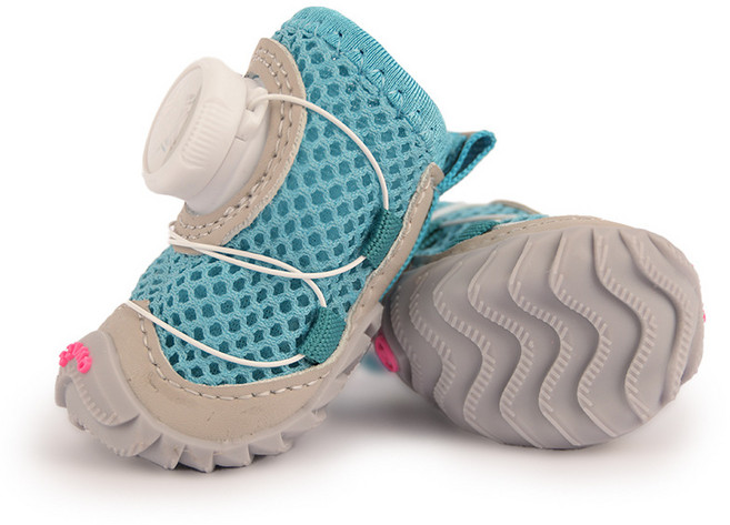 HANTAO 강아지 신발 다이얼 미끄럼방지 운동화 통기 신발 한켤레, 1개, 블루