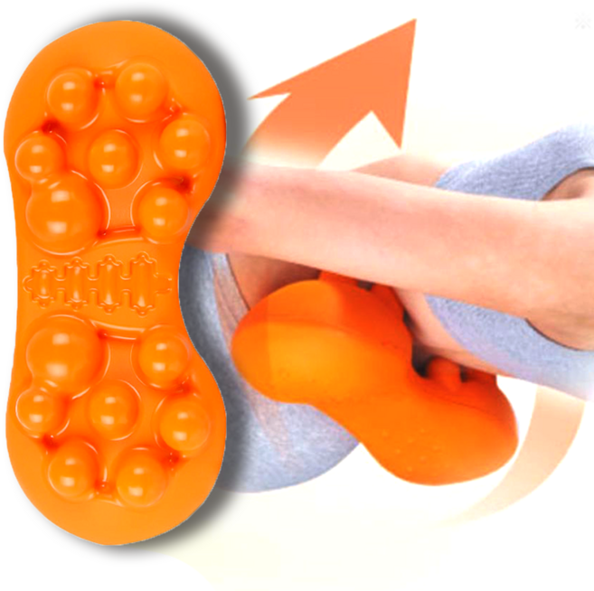 수레 허리 올인원 마사지기 (허리 어깨 목 승모근 엉덩이 치골 지압 마사지기) 건강수레, 오렌지, 1개