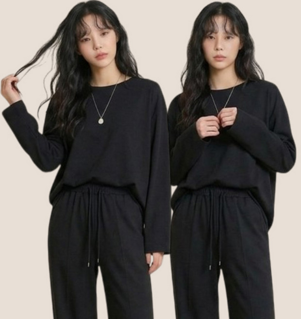 드마엘 베뉴 핀턱 라운드 셋업 (2color) + 델로나