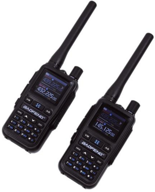 2개 세트 바오펑 UV-5R 무전기 5W 블루투스 앱 999채널 NOAA USB-C 충전 무선 인터폰