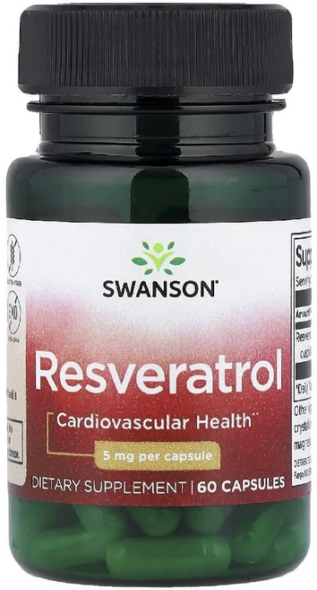 Swanson 레스베라트롤 5mg Resveratrol, 60정, 1개 - 쿠팡
