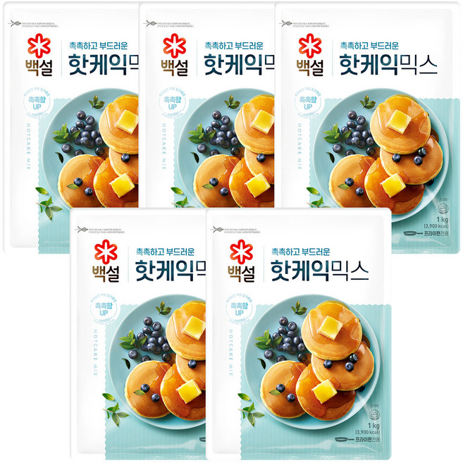 백설 핫케익믹스, 1kg, 5개