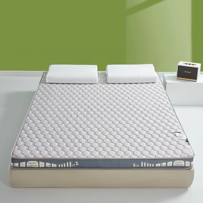 日本TUTOGO 雙人床墊 150*186cm*8cm 5尺乳膠床墊 不易塌陷 方便收納 壓縮包裝, 灰色