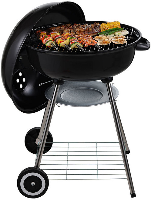 캠핑몽 애플 바베큐그릴 원형 화로 숯불 훈제 캠핑 화로 휴대용 장작 나무 대형 고급 숯통, 1개