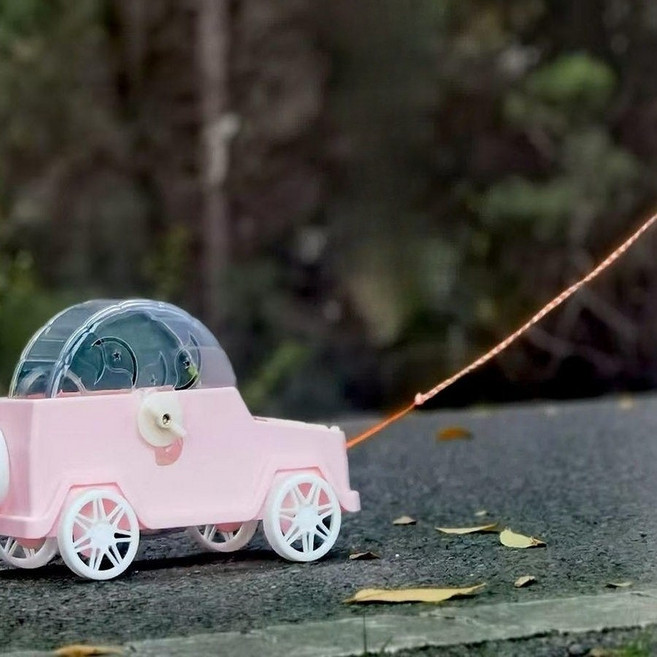 햄스터자동차 쳇바퀴 햄스터 장난감 화이트 자동차 차모양 자동차 소형 런닝휠, F. 높이 조절이 가능한 러닝 휠 유모차  대