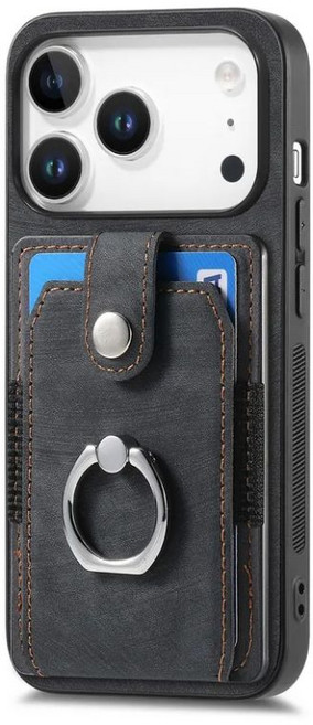 아이폰 17 16 프로맥스 프로 플러스 에어 고급 가죽 링 홀더 링스탠드 그립톡 스탠딩 거치형 카드 지갑 수납 케이스 폰케이스