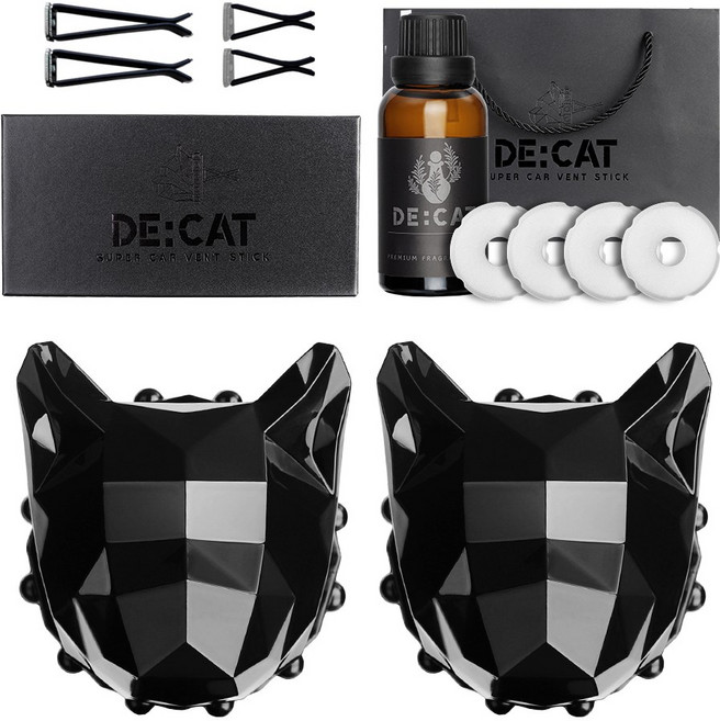 디캣 미러블랙 2개입 -미드썸머나잇 차량용 향수 퍼퓸 차량용품, 1개