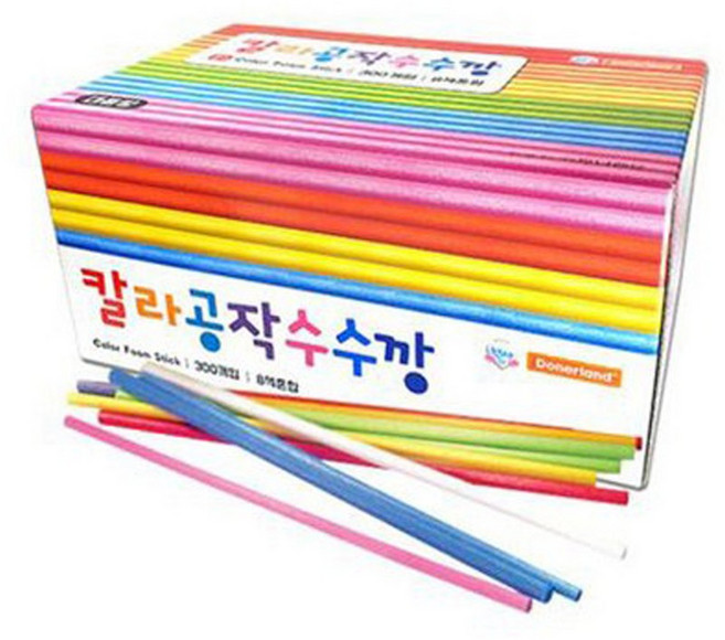 도너랜드 칼라공작 수수깡 벌크형(300개), 1개, 단일