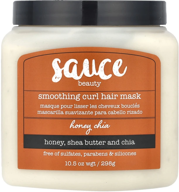 Sauce Beauty 스무딩 컬 헤어 마스크 허니 치아 298g(10.5oz), SauceBeauty스무딩컬헤어마스크허니치아298g10, 298g, 1개 - 쿠팡