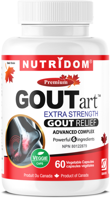 뉴트리돔 캐나다 가우타트 타트체리 + 셀러리 씨앗 + 커큐민 + 브로멜라인 GOUTart 60식물성캡슐, 1개, 60정