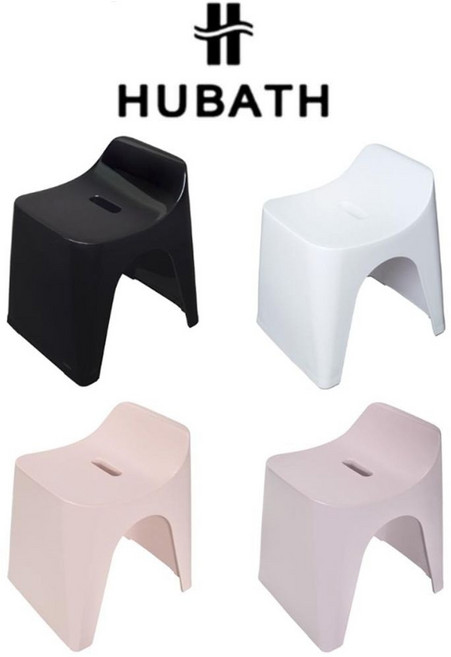 휴바스 일본 미끄럼방지 등받이 목욕탕 높은 욕실의자 30cm, 블랙