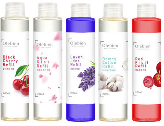 올리비엔 허브타임 리필방향제200ml/디퓨저/레드프룻, 레드프룻, 1개