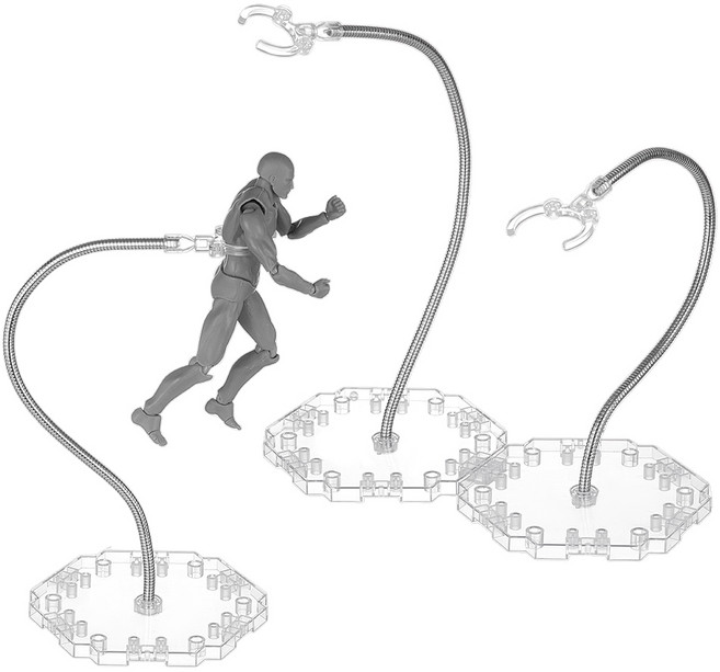 플라스틱 피규어 디스플레이 홀더 투명 11x10x29cm