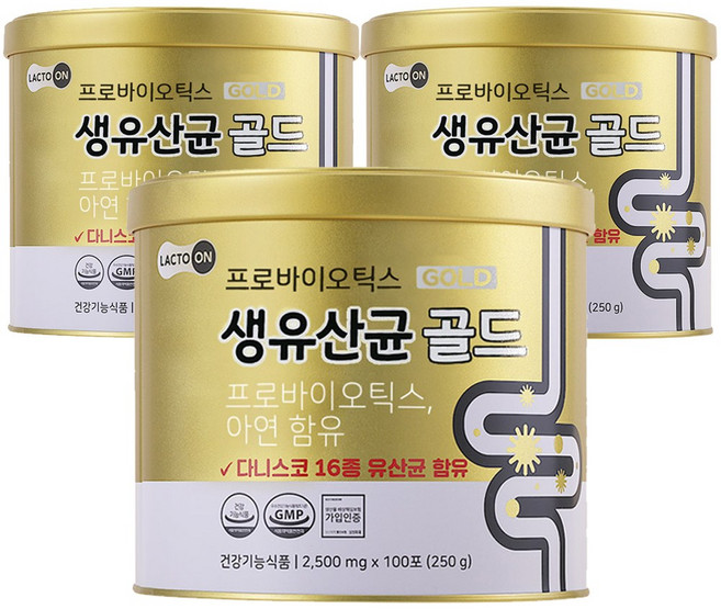 락토온 프로바이오틱스 생유산균 골드, 250g, 3개
