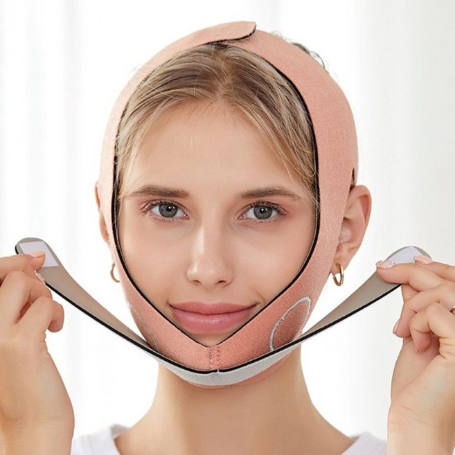 이중턱 브이라인 리프팅밴드 홈케어 압박 얼굴땡기미 벨크로