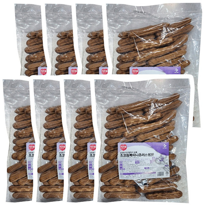 CJ 이츠웰 초코 듬뿍 미니츄러스 생지 30g*40입 x 8봉, 1.2kg, 8개