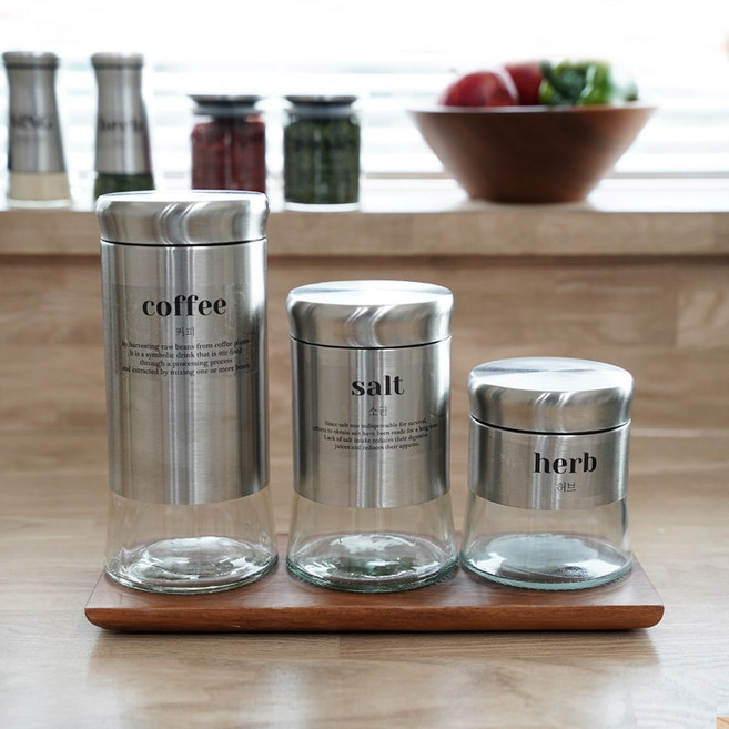 세리에 스텐304 유리 오일병 양념통 양념병 기름병 조미료통 세트, 600ml, 1개