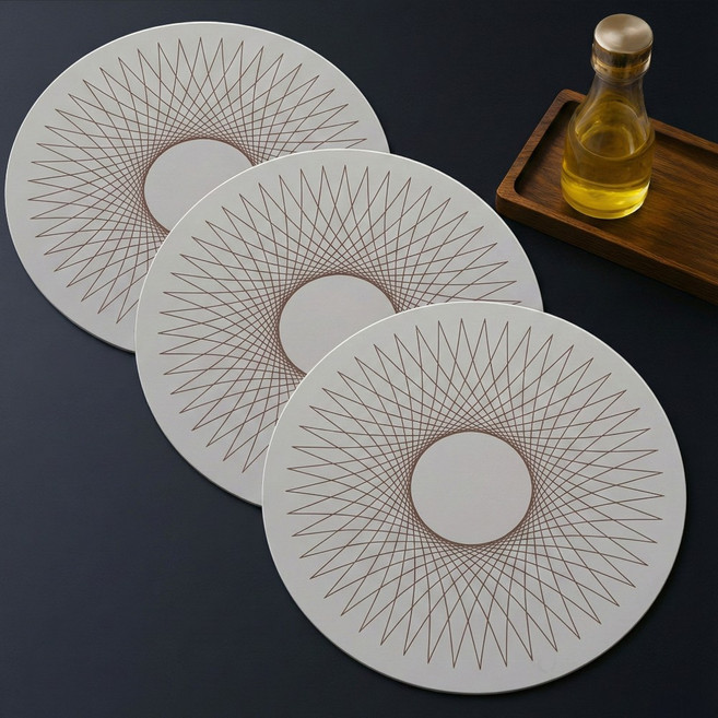 바우더 300도내열 인덕션 보호 매트, 3개, 미스티 그레이