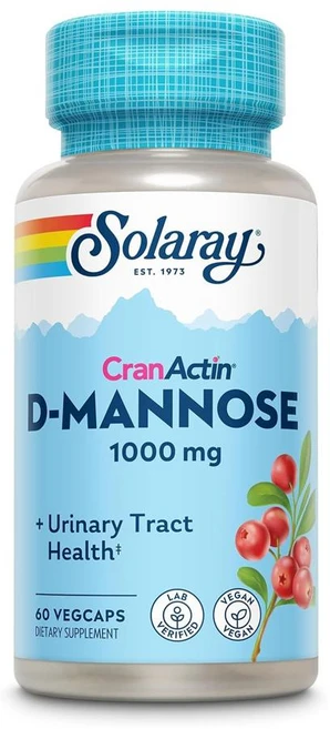 Solaray 솔라레이 D-만노스 1000mg 크랜액틴 크랜베리 추출물 함유, 60정, 1개, 60정 - 쿠팡