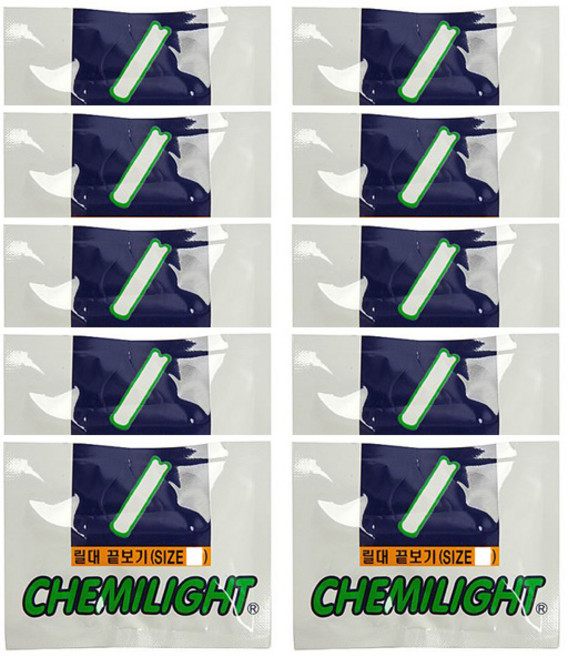 아가미 릴대 끝보기 케미 원투낚시 야간 케미라이트, 10개
